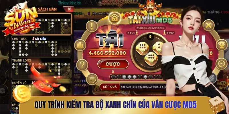 Quy trình kiểm tra độ xanh chín của ván cược MD5